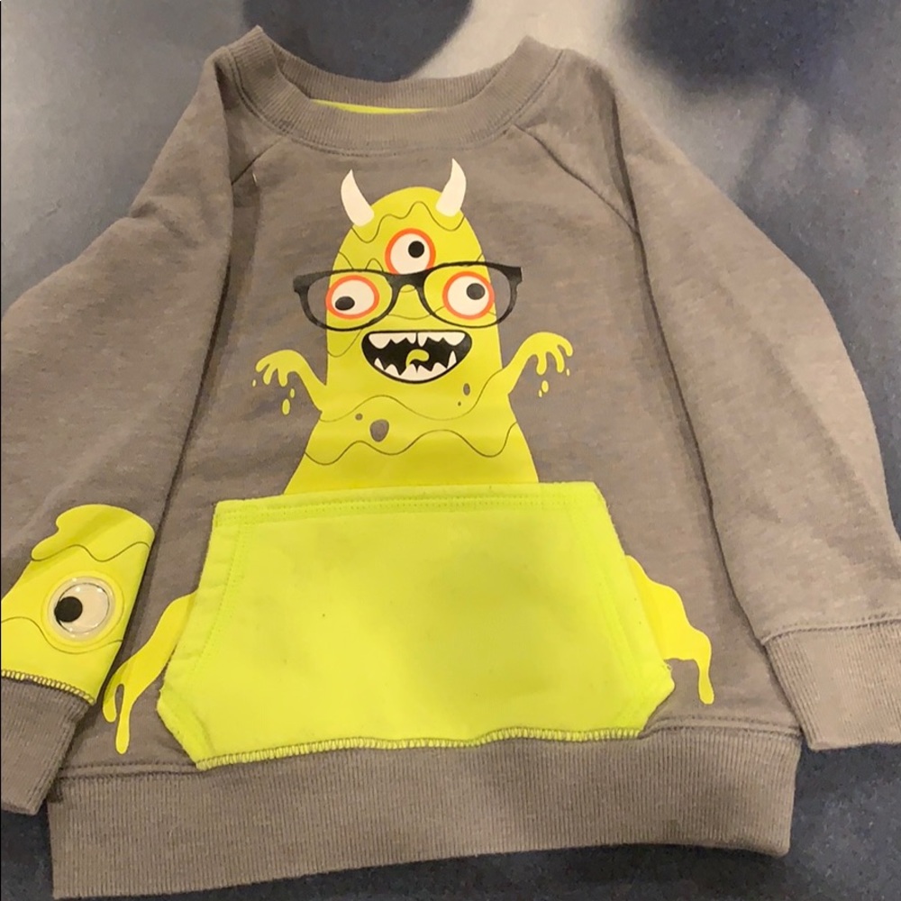 A Cat and Jack monster sweatshirt 18M